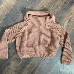 Cropped acorn sweater